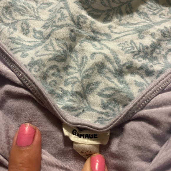 Ruched garage purple off the shoulder top - Picture 2 of 2